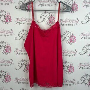 Ricki’s tank top cami bright Lacie floral Elegant Red Lace Trim Camisole